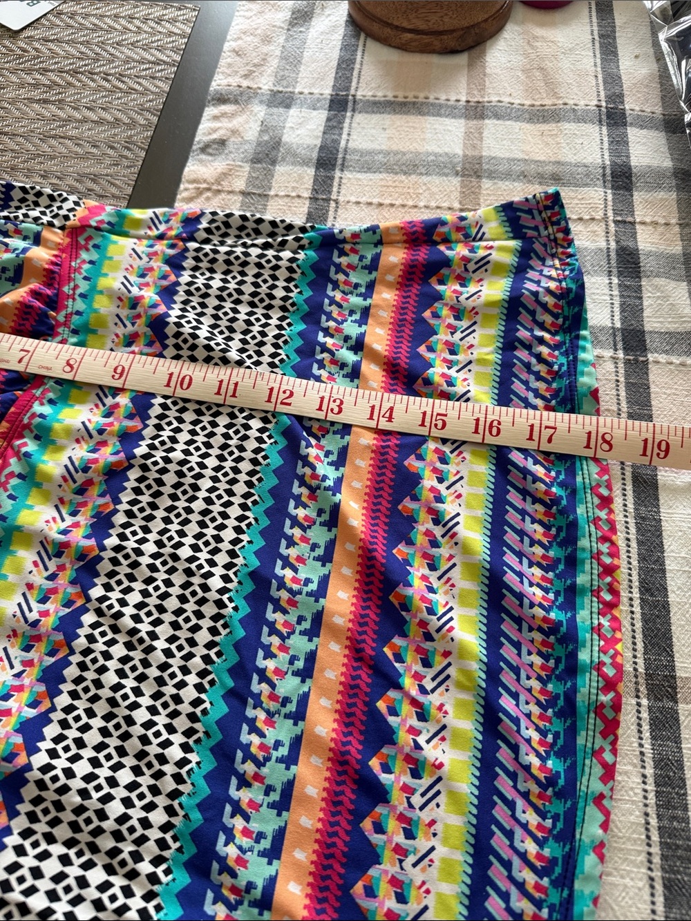 Multi-Color Patterned Halter Swim Top - Picture 6 of 6